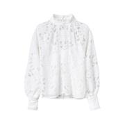 Kremfarget Fwss Broderie Anglaise Top Topp