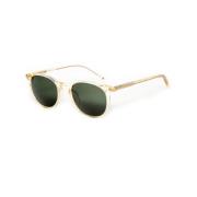 Champagne Rund Solbrille Signatur Modell