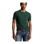 Grønn Polo Ralph Lauren Custom Slim Fit Jersey Crewneck T-Shirt T-Shir...