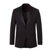 Klassisk Moderne Slim Fit Silke Revers Blazer