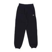 Sort Fleece Sweatpants med Elastisk Midje