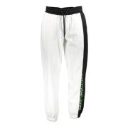 Hvit Herre Sporty Sweatpants med Elastisk Midje