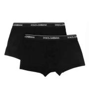 Logo-Midje Bomull Boxer Briefs (Sett av To) Svart