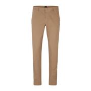 Slim Fit Gabardine Bomull Chinos Beige