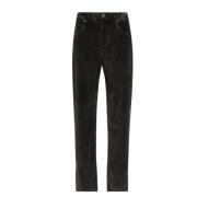 Sort Stretch Bomull Straight Leg Jeans