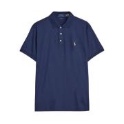 Marineblå Slim Fit Pima Polo Skjorte