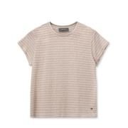 Stripete Tee Top i Rose Smoke