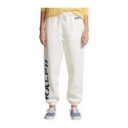 Hvite sweatpants med logo