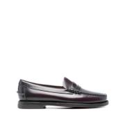 Brun Skinn Slip-On Flate Sko