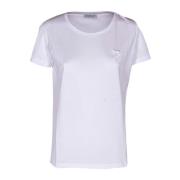 Kvinner Brodert Logo T-skjorte, Slim Fit