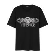 Svart Medusa Head Kjede-Link Print Tee