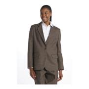 Rutete Ull Blazer Jakke