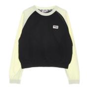 Svart Raglan Lett Sweatshirt Kvinner