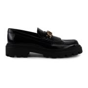 Sorte Loafers med Frynser