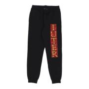 Svart Fleece Tracksuit Bukser Stilig Sweatpant