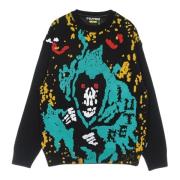 Svart Crewneck Genser Tykt Garn