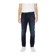 Sort Bomull Stretch Jeans