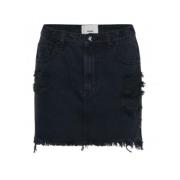 Denim Mini Skjørt Fox Black