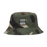 Camo Bucket Hat med Brodert Logo