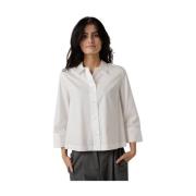 Elegant Kort Bluse med Klassisk Krage