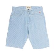 Stripet bomull Bermuda shorts