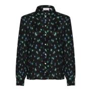 Blomstrete Blurry Mini Blooms Skjortebluse