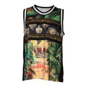 Tropisk Print Ermeløs Tank Top