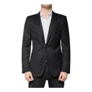 Svart Ullformell Blazer Slim Fit