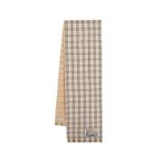 Liten Rutete Ull Skjerf - Beige