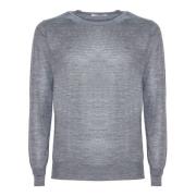 Grå Ull Crew Neck Sweater