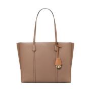 Brun skinn tote bag