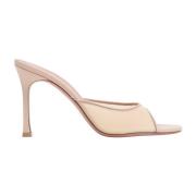 Nude Skinn Mesh Tøfler Elegant Stil