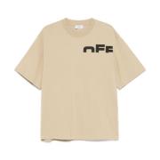 Beige Crew Neck T-skjorter og Polos