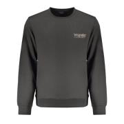 Svart Crew Neck Sweatshirt Lang Erme