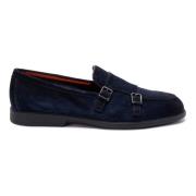 Loafers i semsket skinn