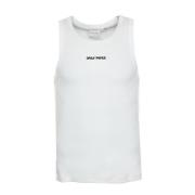 Ribbet tanktop med brodert logo