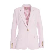 Rose Blazer med Metalliske Detaljer