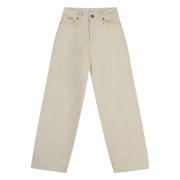 Avslappet passform Wide-Leg bomullsjeans