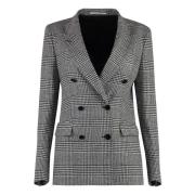 J-Parigi Houndstooth dobbelt bryst blazer