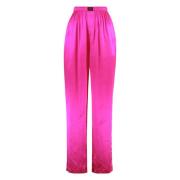 Silk Creased Effect Pajama Pants