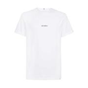 Bomull Crew-Neck T-Skjorte med Logo Print