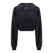 Logo Front Bomull Sweatshirt Crop Fit