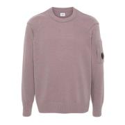 Lammeull Crewneck Genser i Pudder