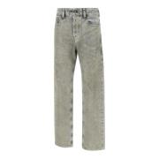 Svarte Jeans med Skinnende Finish