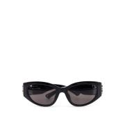 Cat-eye Acetat solbriller med gull logo