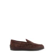 Semsket Loafer med Gravert Logo