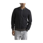 Bomber sweatshirt i bomullsblanding