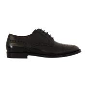 Svarte Wingtip Oxford Formelle Sko