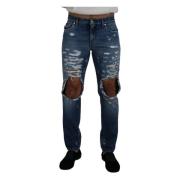 Stilig Ripped Denim Jeans for moderne menn