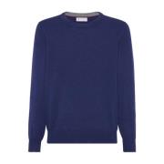 Ocean Blue Crew Neck Sweater